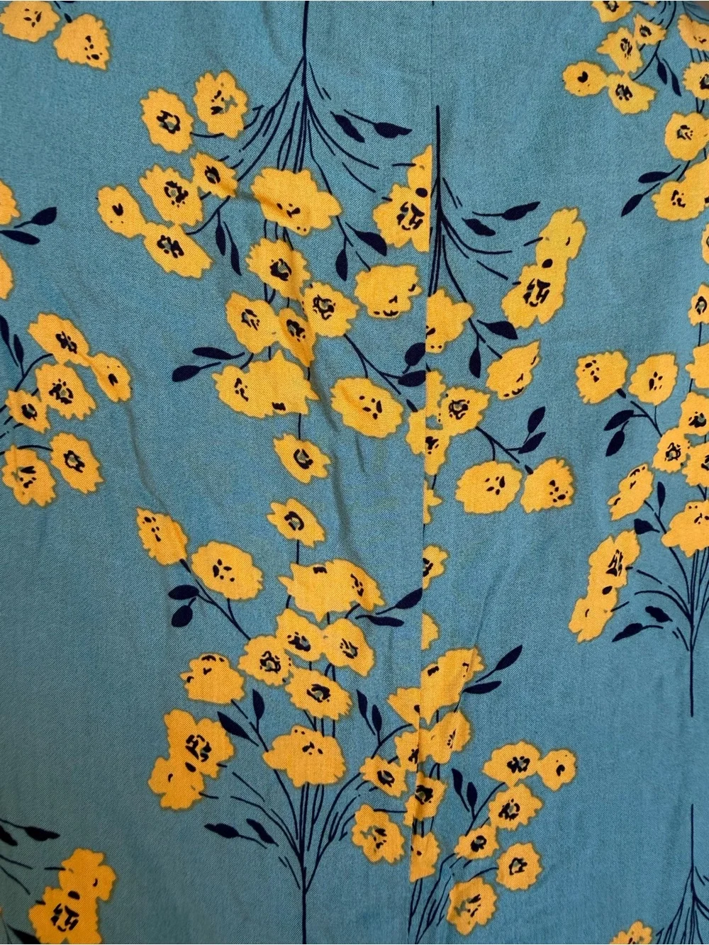 Light Green Maxi Dress with Yellow Floral Print - Picture 4 of 5